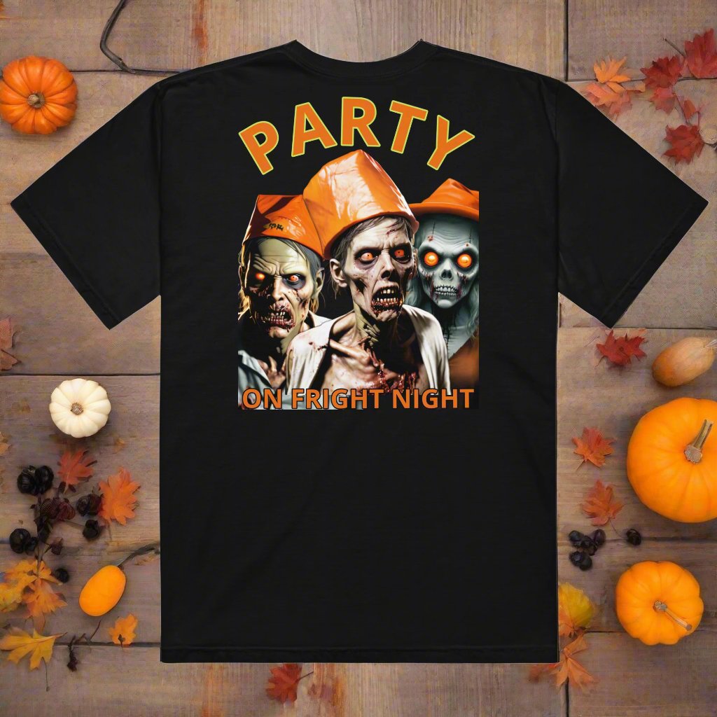 Halloween Zombie Party - Unisex garment-dyed heavyweight t-shirt